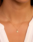 Sun Birthstone Charm || option::14K Solid Gold, Citrine - November