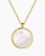 Zodiac Necklace || option::18K Gold Plated, Aquarius
