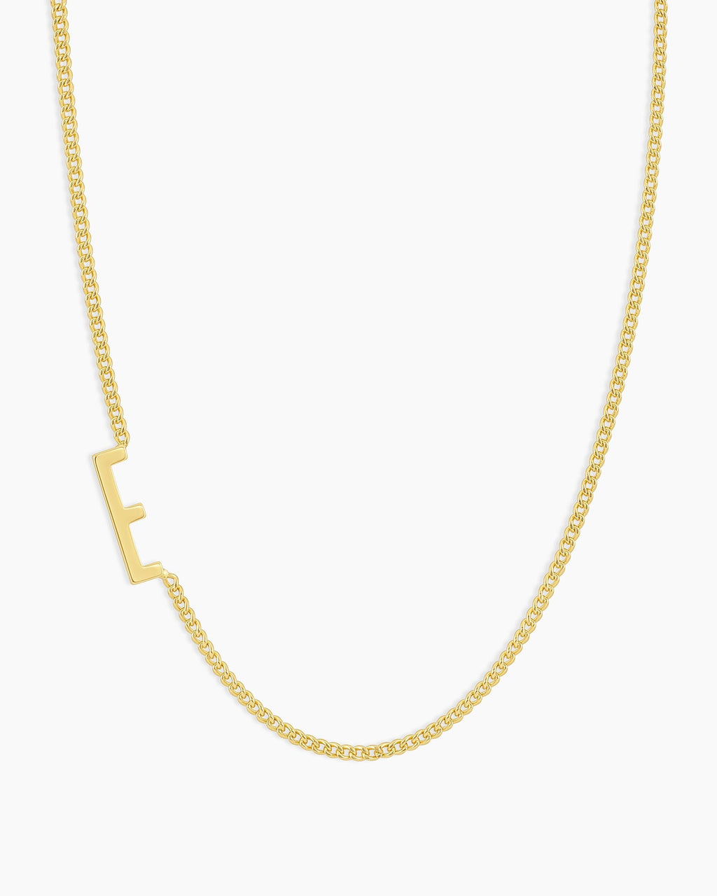 Wilder Alphabet Necklace Alphabet Necklace #E || option::18K Gold Plated, E