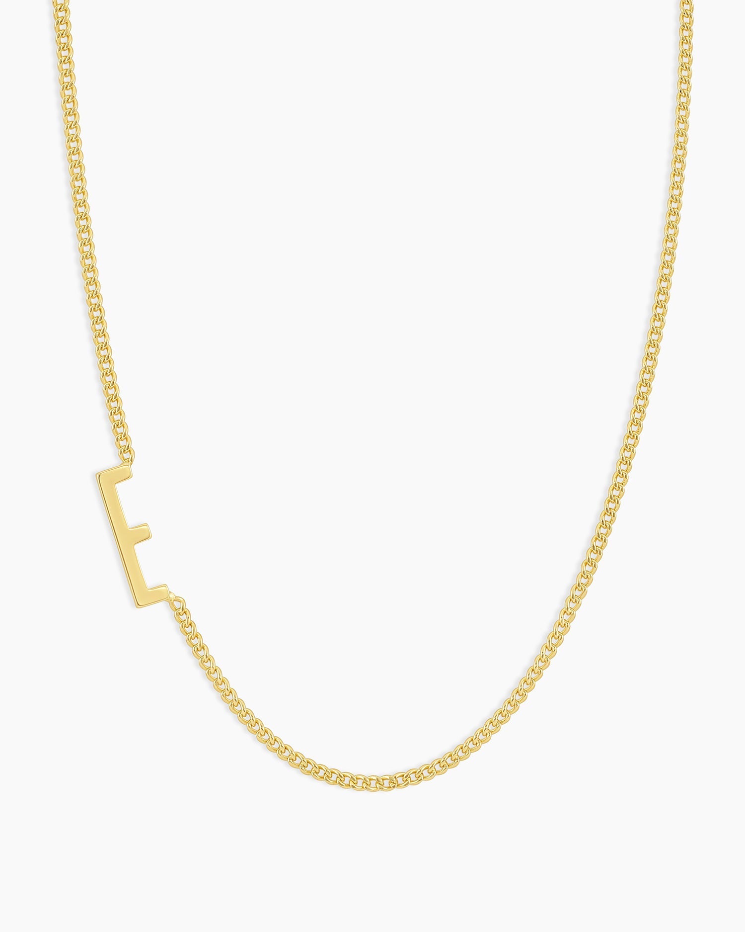 Wilder Alphabet Necklace Alphabet Necklace #E || option::18K Gold Plated, E