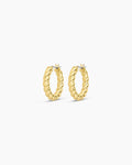 Crew Hoops Twisted 18K Gold Plated hoops || option::18K Gold Plated