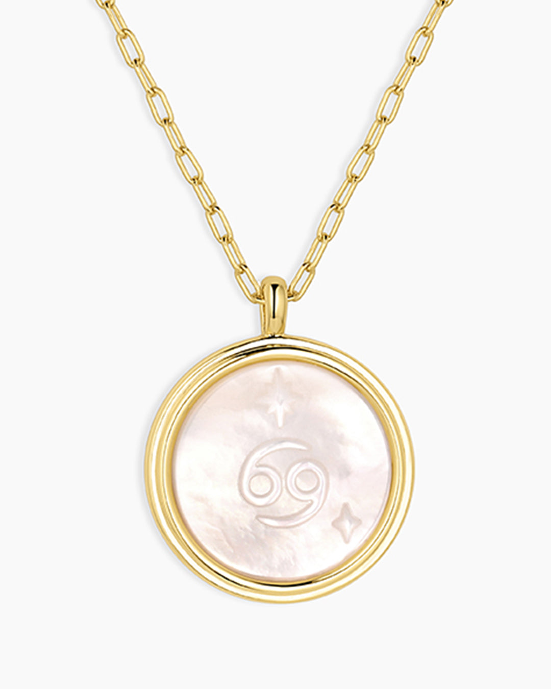 Zodiac Necklace || option::18K Gold Plated, Cancer