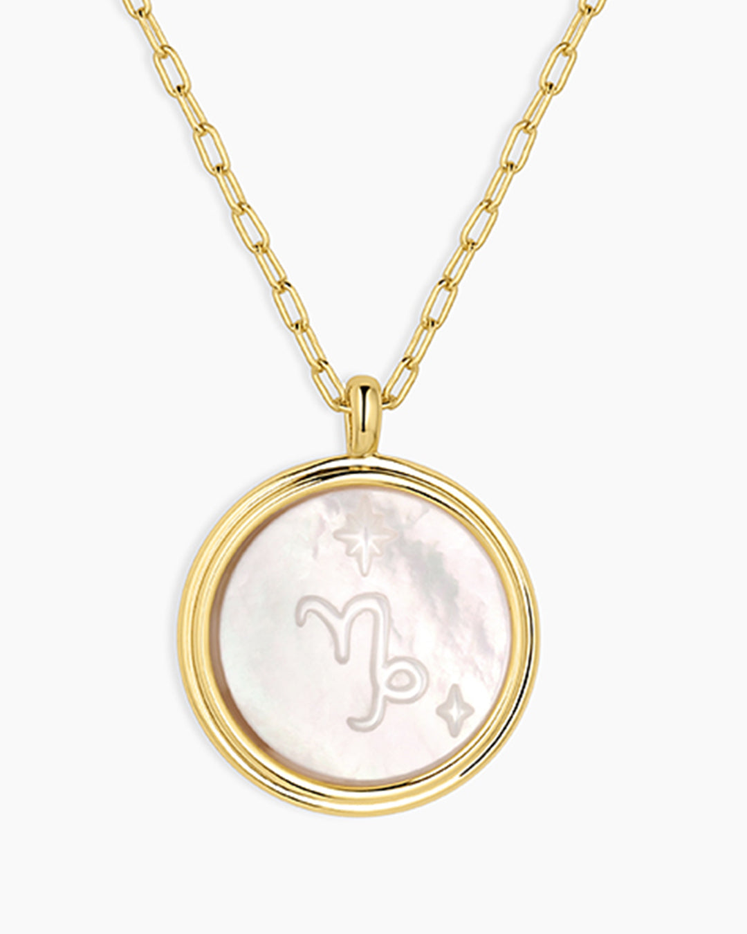 Zodiac Necklace || option::18K Gold Plated, Capricorn