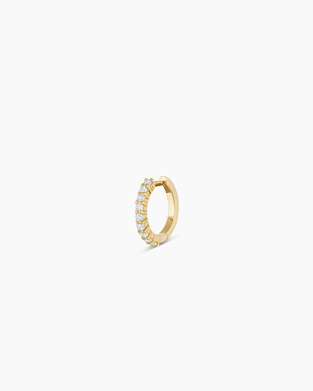Diamond Huggie || option::14K Solid Gold