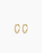 Diamond Huggies || option::14K Solid Gold