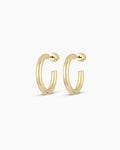 14K Gold Carter Hoops || option::14K Solid Gold, 20mm