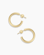 14K Gold Carter Hoops || option::14K Solid Gold, 20mm