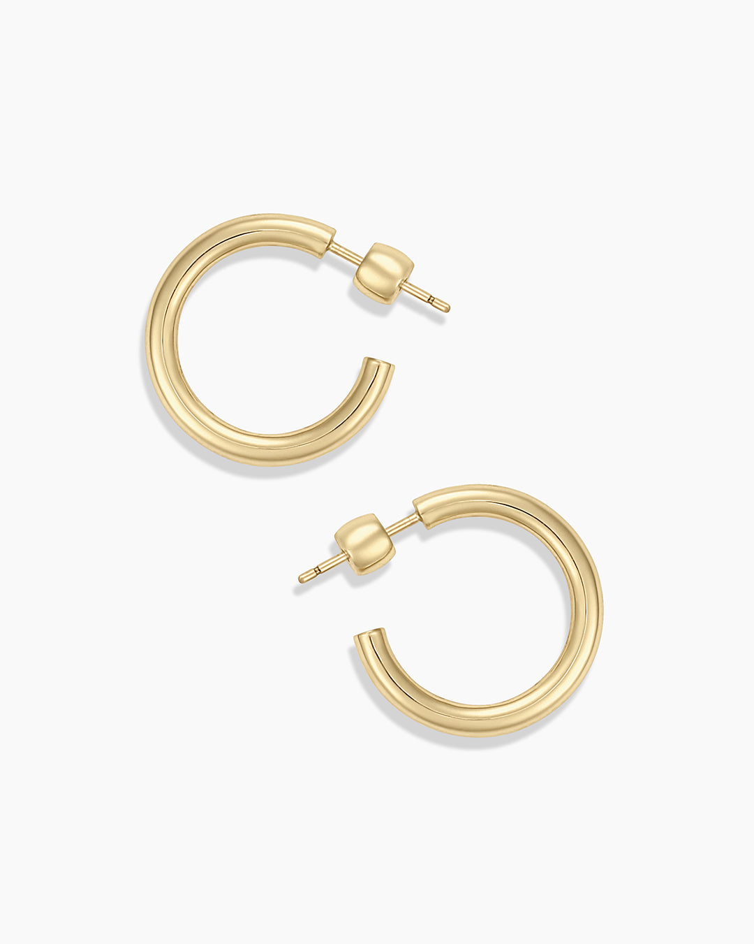 14K Gold Carter Hoops || option::14K Solid Gold, 20mm