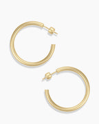 14K Gold Carter Hoops || option::14K Solid Gold, 30mm