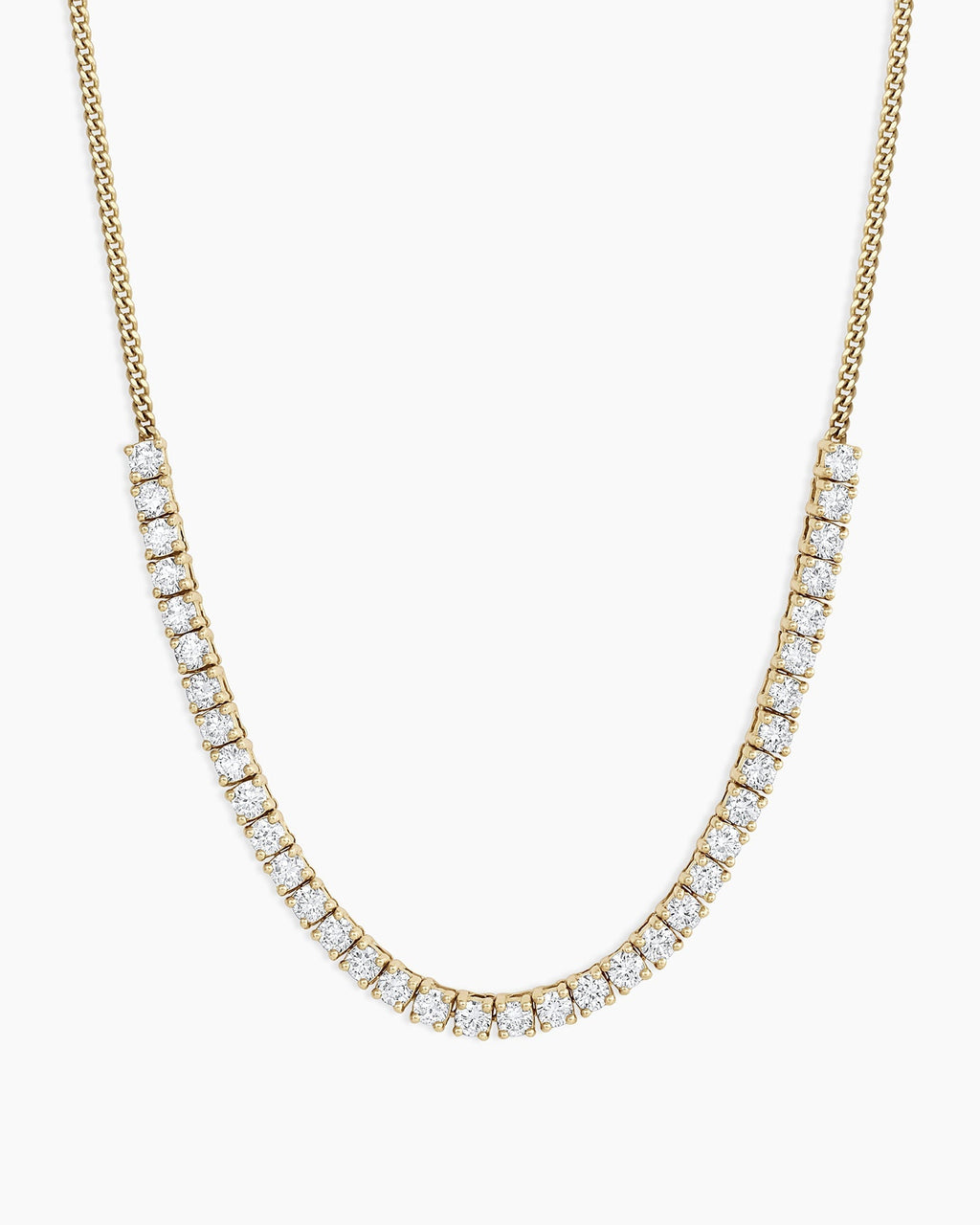 Diamond Melbourne Statement Row Necklace || option::14K Solid Gold