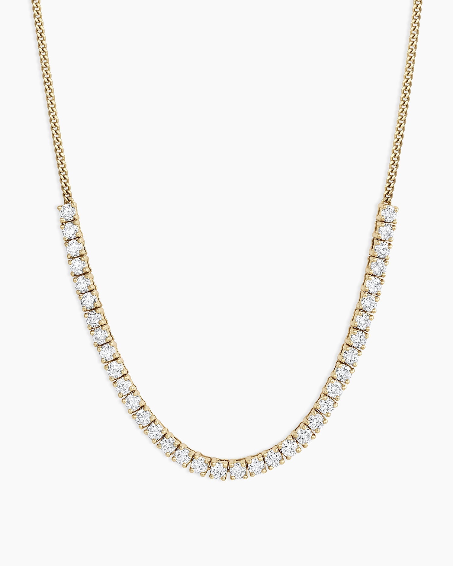 Diamond Melbourne Statement Row Necklace || option::14K Solid Gold