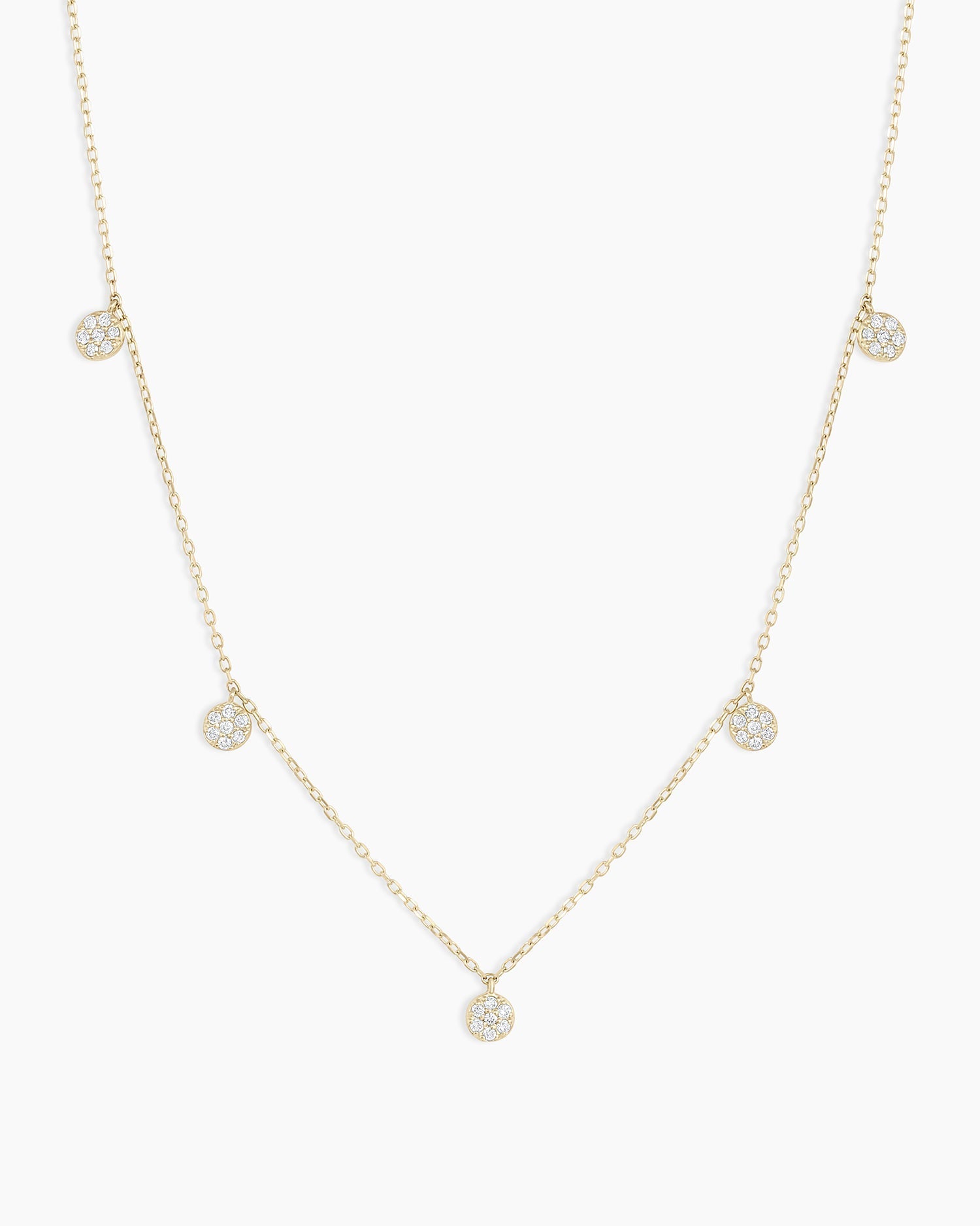 Diamond Pavé Flutter NecklaceDiamond Necklace || option::14K Solid Gold
