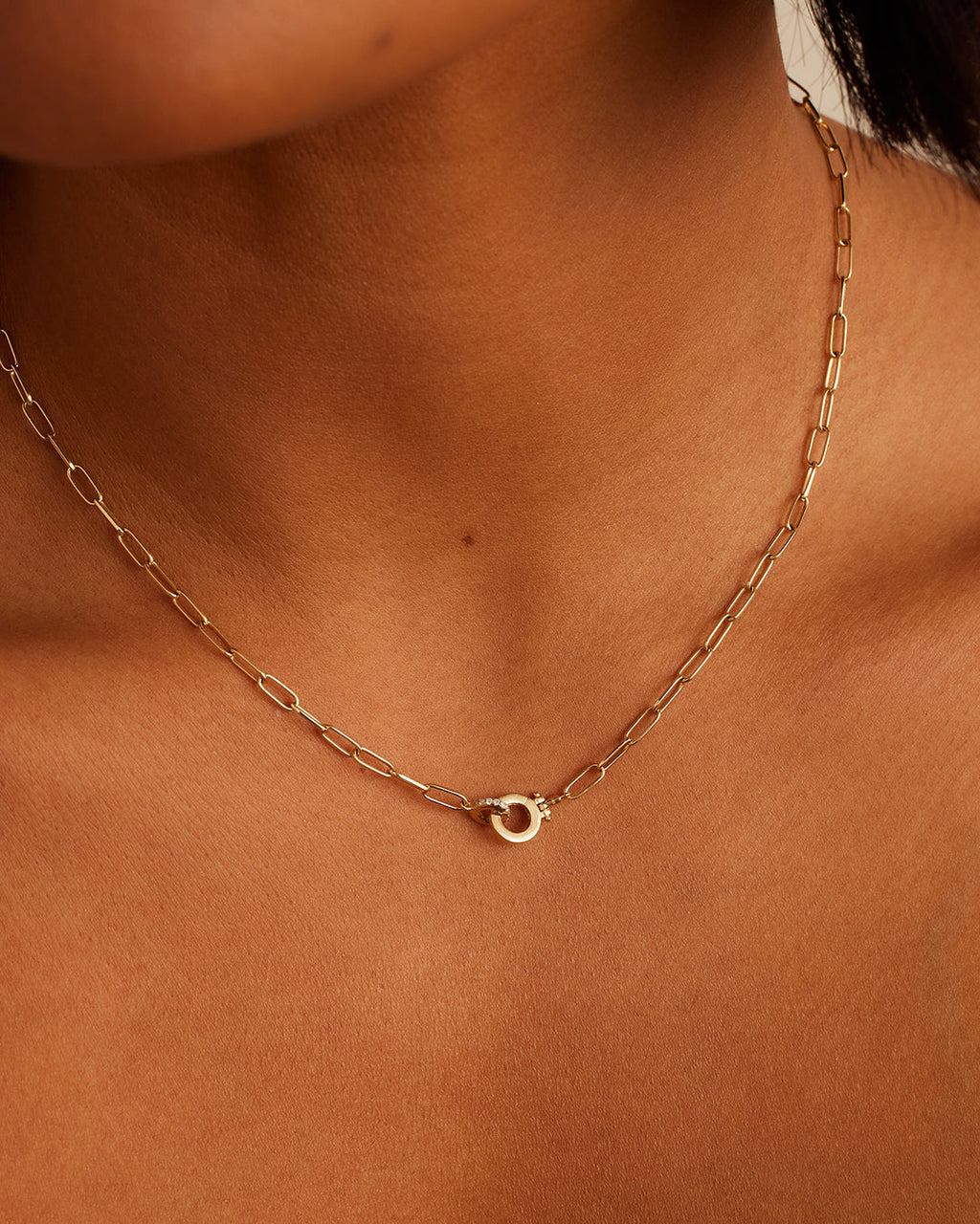 Diamond Parker Necklace || option::14K Solid Gold