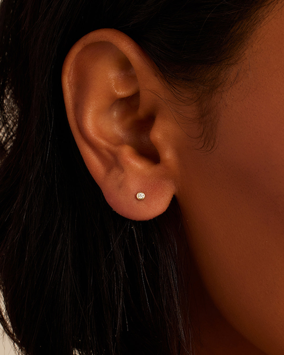 Classic Diamond Studs || option::14K Solid Gold