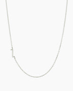 Alphabet Necklace || option::14K Solid White Gold, Z