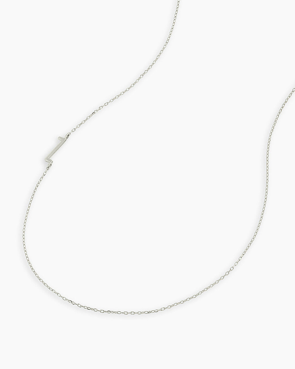 Alphabet Necklace || option::14K Solid White Gold, Z