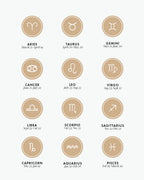 18K gold plated zodiac charms