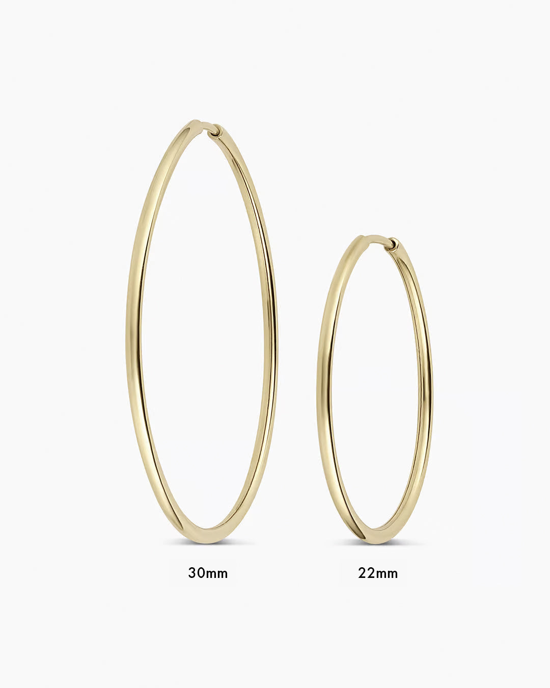 Classic 14K Solid Gold Hoops