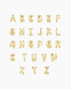 18K gold plated alphabet huggies