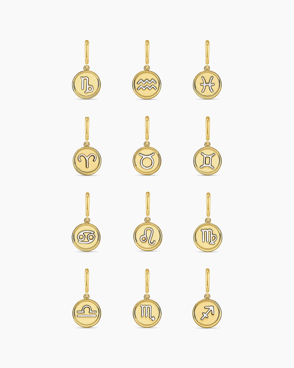 18K gold plated zodiac charms