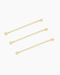3" Necklace Extender set of 3 || option::18K Gold Plated