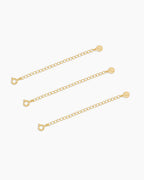 3" Necklace Extender set of 3 || option::18K Gold Plated