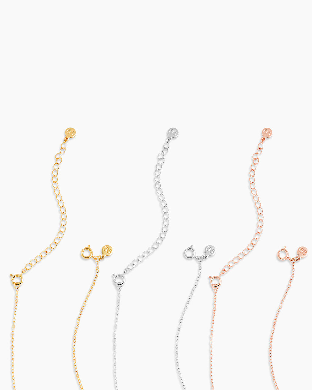 Mixed 3" Necklace Extender set of 3 || option::Mixed Metals
