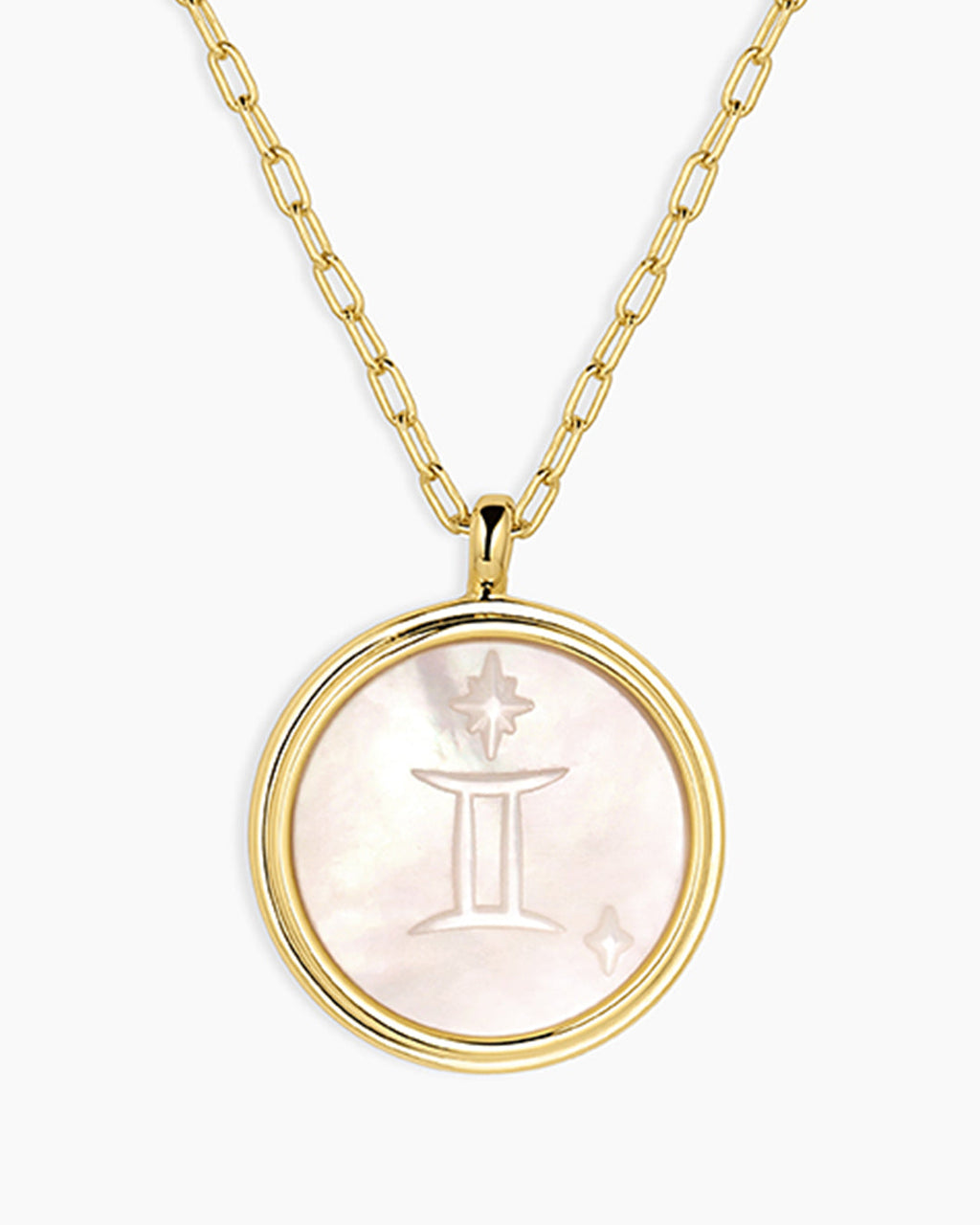 Zodiac Necklace || option::18K Gold Plated, Gemini