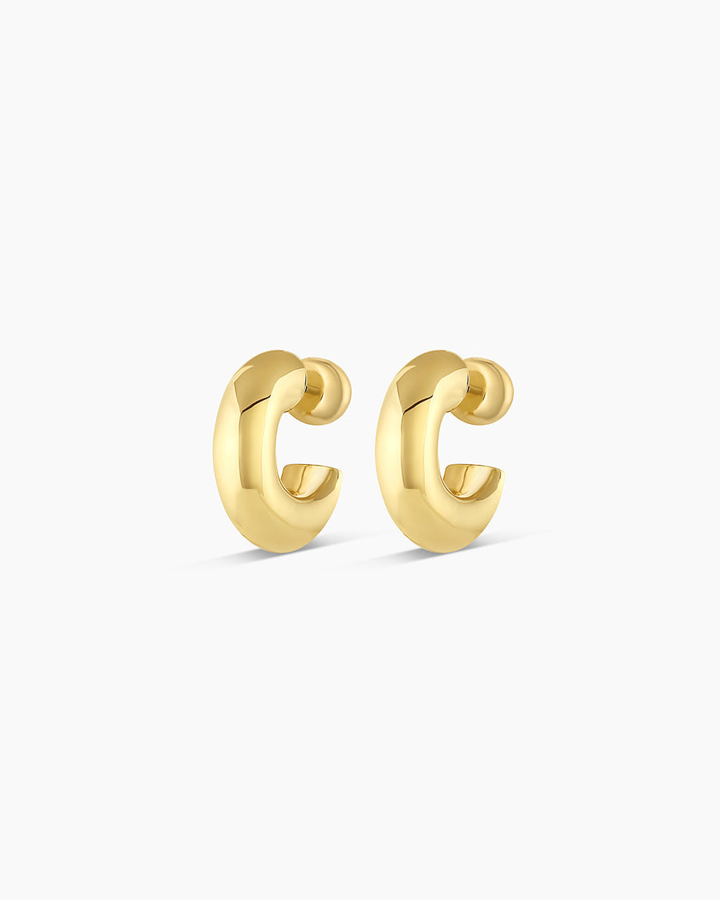 Lou Statement Huggies || option::18K Gold Plated