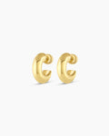 Lou Statement Huggies || option::18K Gold Plated