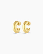 Lou Statement Huggies || option::18K Gold Plated