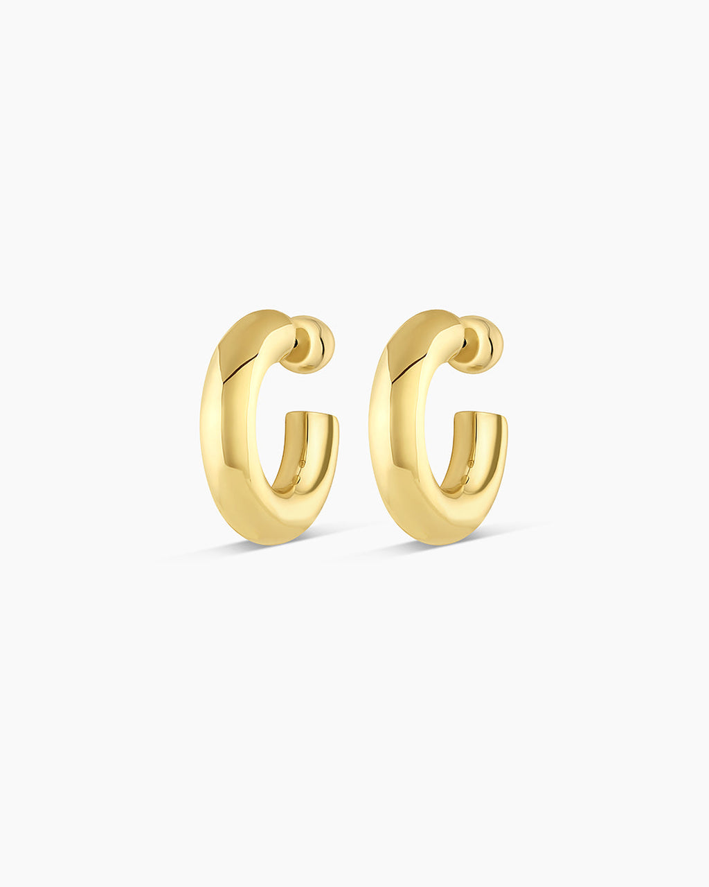 Lou Statement Small Hoops || option::18K Gold Plated