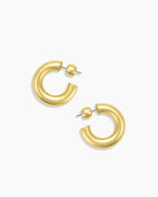 Lou Statement Small Hoops || option::18K Gold Plated