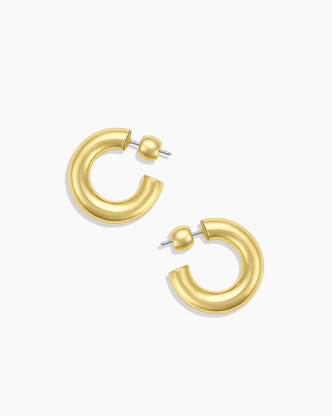 Lou Statement Small Hoops || option::18K Gold Plated