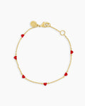 Amour Bracelet Red Enamel || option::18K Gold Plated