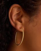 Crew Large Hoops || option::18K Gold Plated