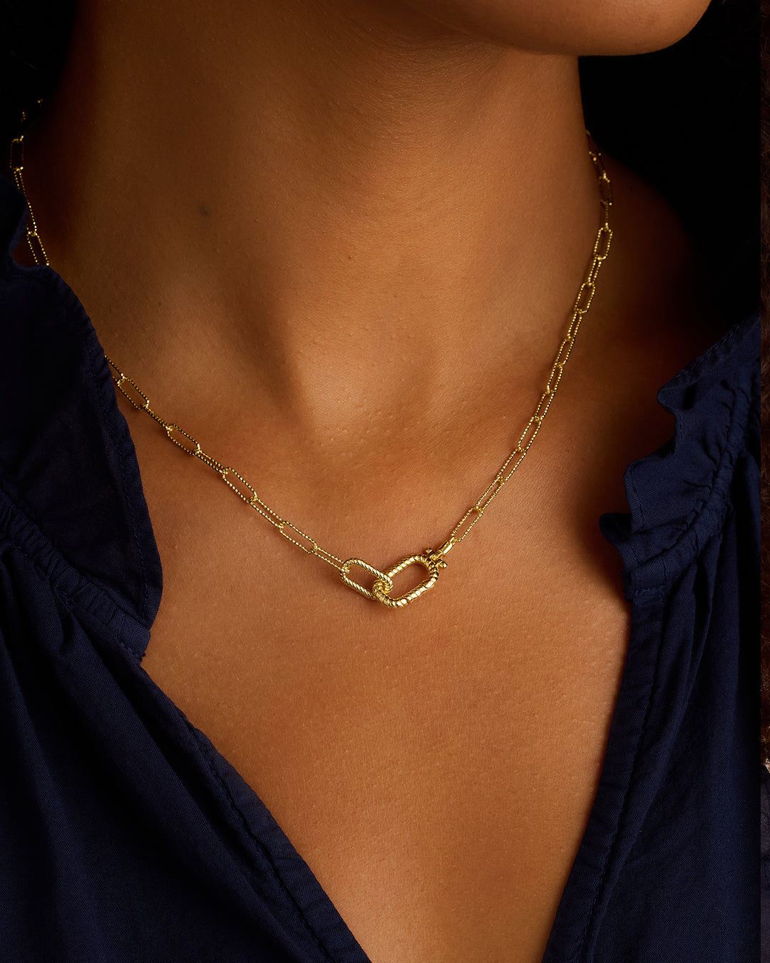 Crew Link Necklace || option::18K Gold Plated