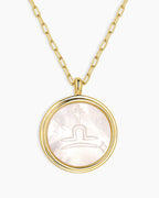 Zodiac Necklace || option::18K Gold Plated, Libra