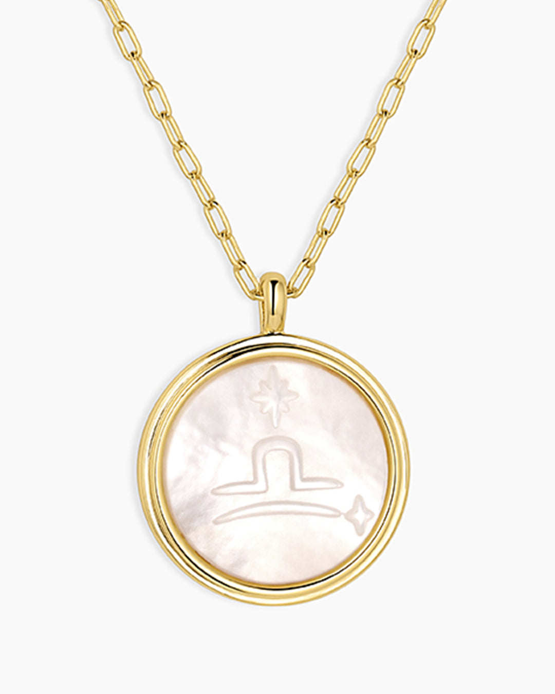 Zodiac Necklace || option::18K Gold Plated, Libra