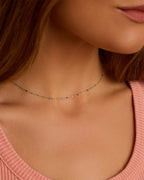 Capri Short Necklace || option::18K Gold Plated, Laguna