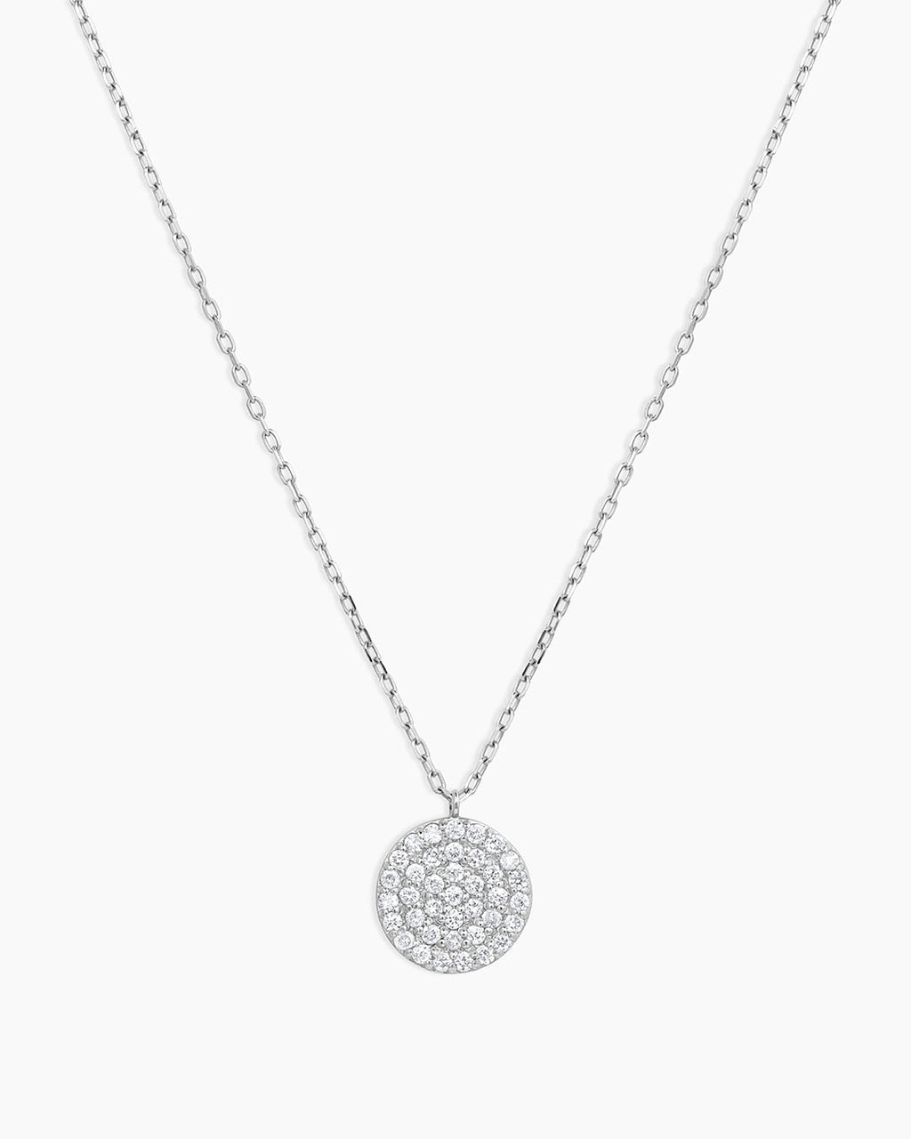 Diamond Pavé NecklaceDiamond Necklace || option::14K Solid White Gold
