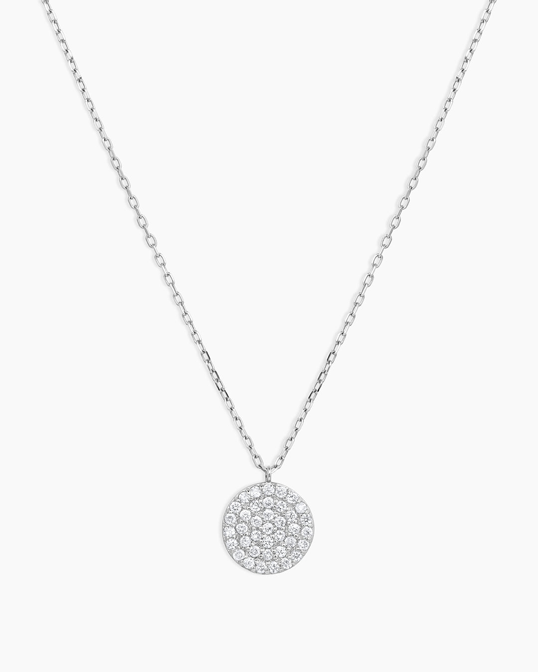 Diamond Pavé NecklaceDiamond Necklace || option::14K Solid White Gold