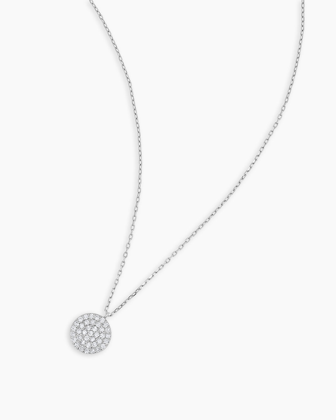 Diamond Pavé NecklaceDiamond Necklace || option::14K Solid White Gold