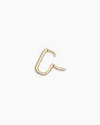 Diamond Parker Link Huggies || option::14K Solid Gold