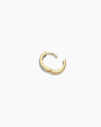 Diamond Rose Huggies || option::14K Solid Gold