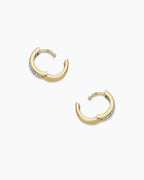 Diamond Rose Huggies || option::14K Solid Gold