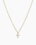 Diamond Cross Necklace || option::14K Solid Gold
