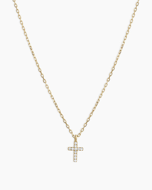 Diamond Cross Necklace || option::14K Solid Gold