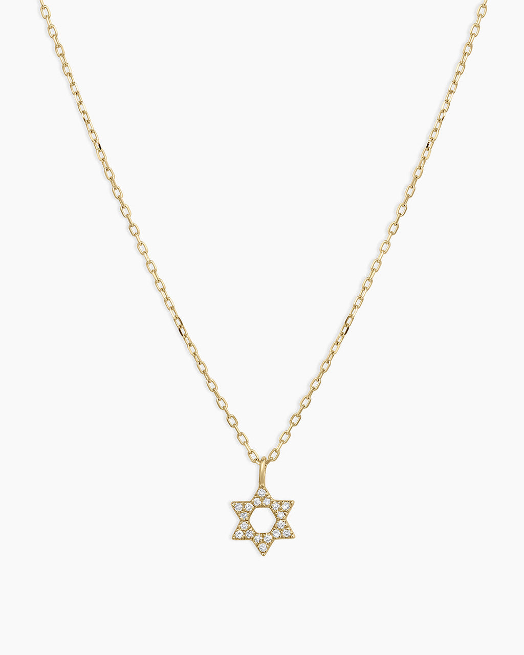 Diamond Star Of David Necklace || option::14K Solid Gold