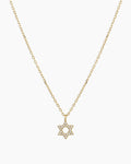 Diamond Star Of David Necklace || option::14K Solid Gold